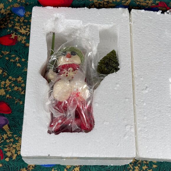 Dept 56 Billy Buttons Snowman With Tree Card Holder 2001 Super Rare with Box - Picture 13 of 16